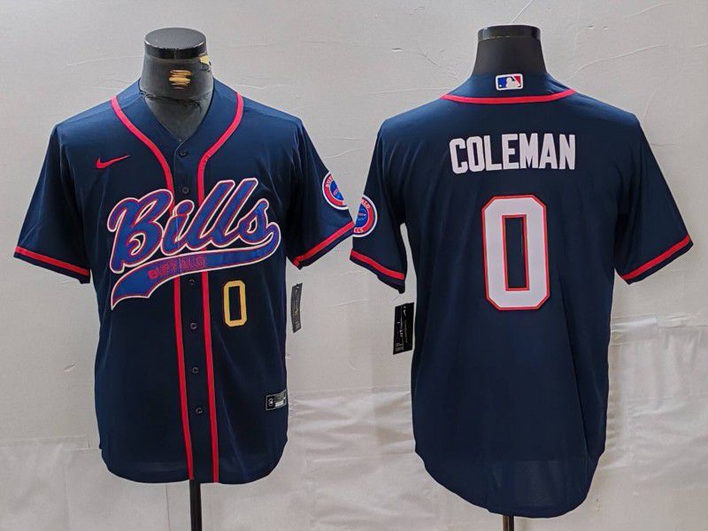 Men Buffalo Bills 0 Coleman Blue Joint Name 2024 Nike Limited NFL Jersey style 6